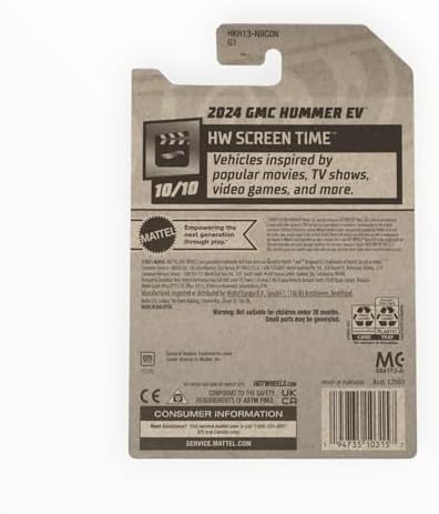 Hot Wheels 2024 GMC Hummer EV HW Screen Time 1010 Gray Barbie The Movie 184250