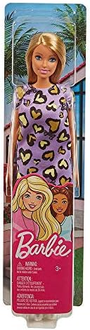Barbie Blonde Wearing Purple and Yellow Heart-Print Dress and Platform Sneakers for 3 to