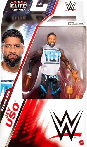 Mattel WWE Elite Action Figure Series 114 6-inch Jey USO with 25 Articulation Points