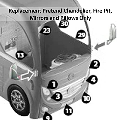 Barbie Replacement Parts Camping Van - CJT42 RV Pop Up Camper Vehicle Playset