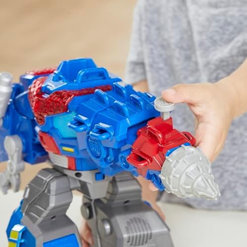 Transformers Dinobot Adventures Optimus Prime T-Rex Converting Toy with Lights and Sounds
