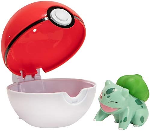 Pokemon Official Bulbasaur Clip and Go Comes with Bulbasaur Action Figure and Poke Ball