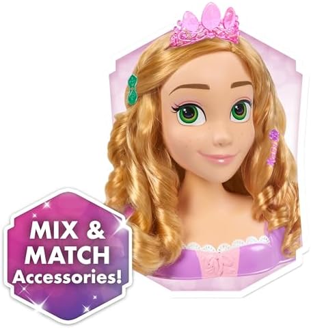 Disney Princess Rapunzel Styling Head 14-pieces Pretend Play for Ages 3 Up by Just Play