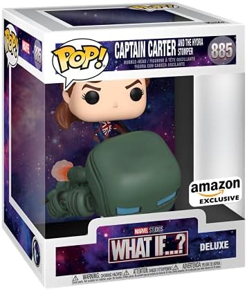 Funko Pop Deluxe Marvel Year of The Shield - Captain Peggy Carter Riding Hydra Stomper - Marvel Comics - Amazon - Collectable Vinyl Figure