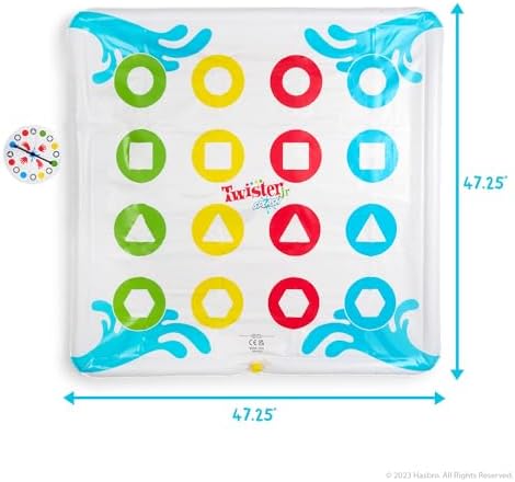 Hasbro Twister Jr. Splash - Outdoor Inflatable Water Twister Game for
