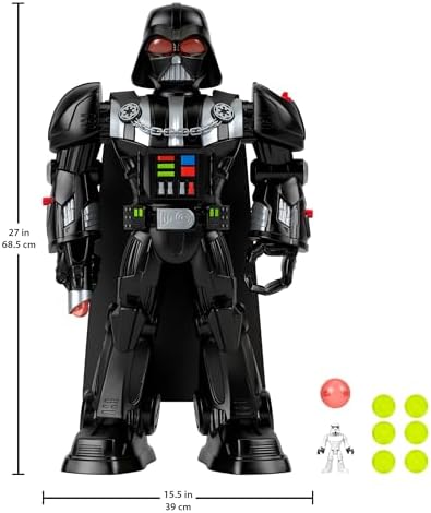 Fisher-Price Imaginext Star Wars Darth Vader Bot 2 Ft Tall Toy Lights Sounds Stormtrooper