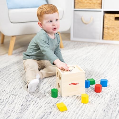 Melissa & Doug Melissa Doug Shape Sorting Cube - Classic Wooden Toy With 12 Shapes