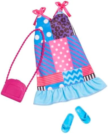 Barbie Complete Look Patchwork Print Dress Fashion Pack