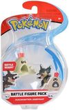 Pokemon 95003 2 Battle Action Figure Includes 2 Alolan Rattata and 2 Sandygast Pack of 2