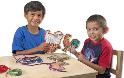 Melissa & Doug Melissa Doug Farm Animals Lace and Trace Box Set 1 Scratch Art Mini-Pad