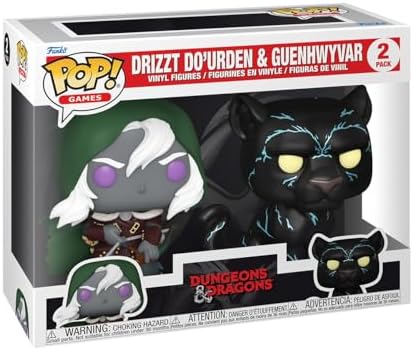Funko POP Dungeons Dragons - Drizzt Guenhwyvar 2 Pack - DD - Collectable Vinyl Figure