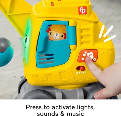 Fisher-Price Baby Toddler Learning Toy Count Stack Crane with Blocks Lights Music Sounds