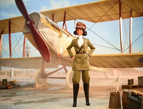 Barbie Inspiring Women Doll Bessie Coleman Dressed in Aviator Suit with Helmet and Goggles