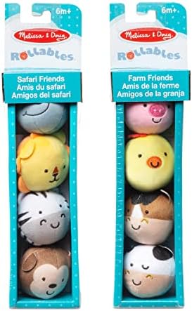Melissa & Doug Melissa Doug Rollables Safari and Farm Friends Infant and Toddler Toy
