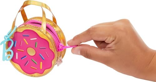 Barbie Clothes Deluxe Keychain Rainbow Bag with Pajamas Slumber Party-Themed for Fashion Doll