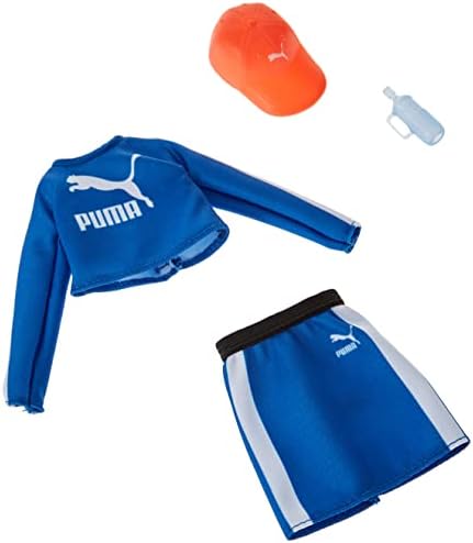 Barbie Clothes Puma Branded Outfit Doll with 2 Skirt Set