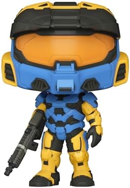 Funko Pop Halo Infinite - Spartan Mark VII with VK78 Blue Yellow with Game Add On 3.75