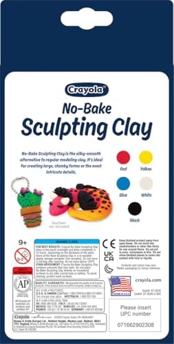 Crayola No Bake Sculpting Clay 5 Colors 2oz Air Dry Modeling Clay Crafting Supplies for