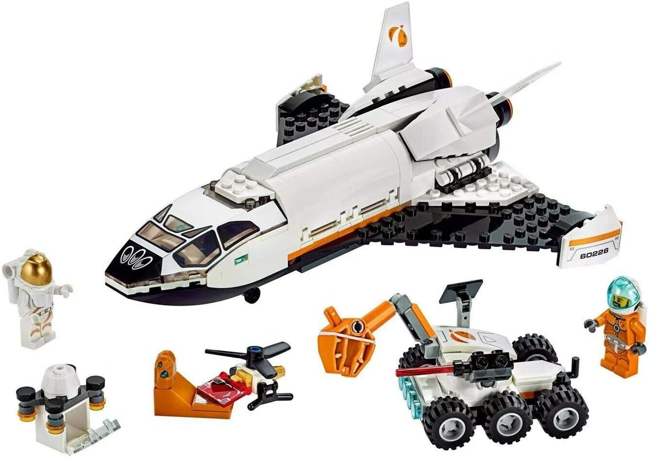 Lego City Space Mars Research Shuttle 60226 Space Shuttle Toy Building Kit with Mars