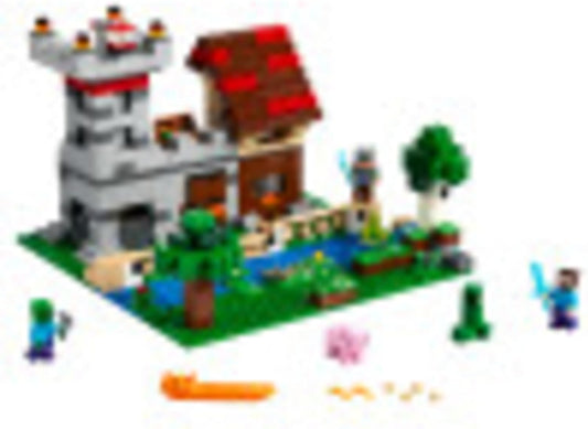 LEGO Minecraft The Crafting Box 3.0 21161 Minecraft Brick Construction Toy and Minifigures Castle and Farm Building Set