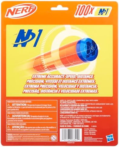 Nerf N Series N1 Darts Includes 100 Darts Compatible Only with Nerf N Series Blasters