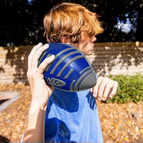 Nerf Weather Blitz Foam Football for All-Weather Play - Easy-to-Hold Grips - Great for