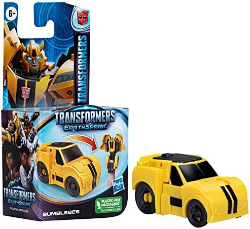 Transformers EarthSpark 6cm Tacticon Bumblebee Figure Robot Toy for Age 6