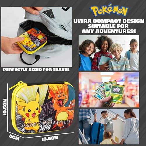Pokemon Card Binder Card Box Playing Card Case Travel Storage Case Holds 200 Cards Anime