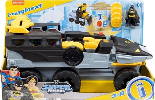 Fisher-Price Imaginext DC Super Friends Batman Toy Transforming Bat-Tank with Lights