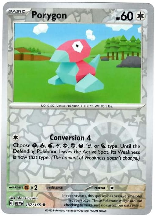 Pokemon - Porygon 137165 - Pokemon 151 - Reverse Foil - Single Card