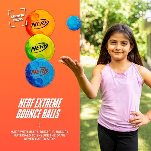 Nerf Extreme High Bounce Ball - Bouncy Ball for Sports - Indoor Outdoor Fun - Durable