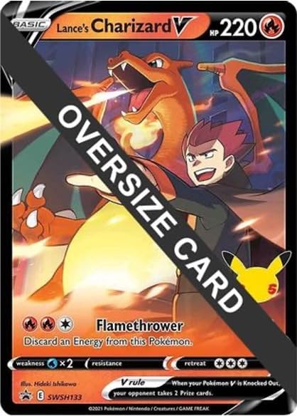Pokemon - Lance's Charizard V - SWSH133 - JumboOversize Cards - Promo