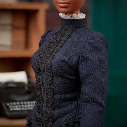Barbie Inspiring Women Doll Ida B. Wells with Blue Dress Newspaper Accessory