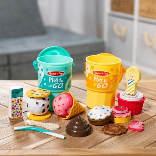 Melissa & Doug Melissa Doug Play to Go 2-Pack Cake and Cookies and Ice Cream Play Food