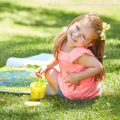 Melissa & Doug Melissa Doug Spill-Proof Paint Cups - 4-Pack Airtight Seal Snap Lids -