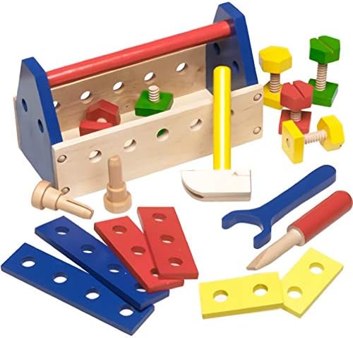 Melissa & Doug Melissa Doug Take-Along Tool Kit Wooden Toy Set 1 Scratch Art Mini-Pad
