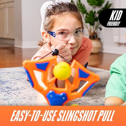 Nerf Slingshot Challenge - Slingshot Bowling Game Set - Toy Target Game for - Foam Ball