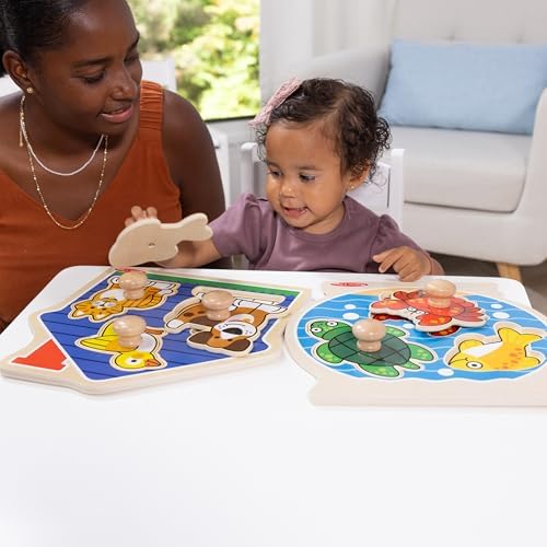 Melissa & Doug Melissa Doug Wooden Jumbo Peg Puzzle