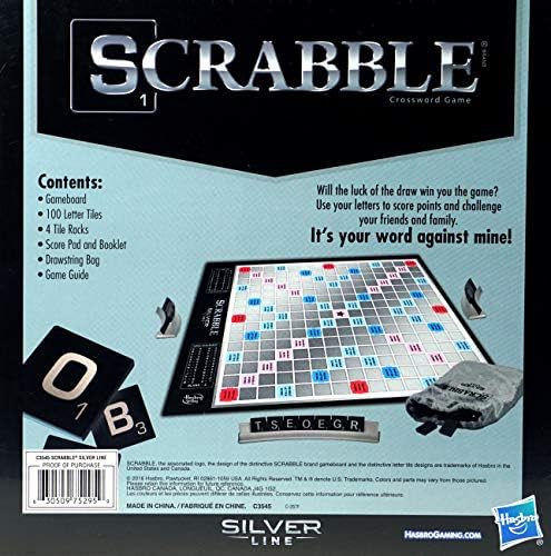 Hasbro Scrabble Silver Line Edition Board Game