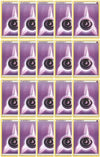 Nintendo 20 Basic Psychic Energy Pokemon Cards XYBlack and White Series Design Unnumbered