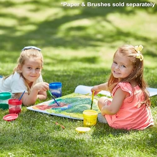 Melissa & Doug Melissa Doug Spill-Proof Paint Cups - 4-Pack Airtight Seal Snap Lids -