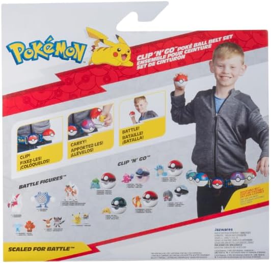 Pokemon PKW - Clip 'N' Go Poke Ball Belt Set Quaxly 1 with Level Ball Nest Ball and