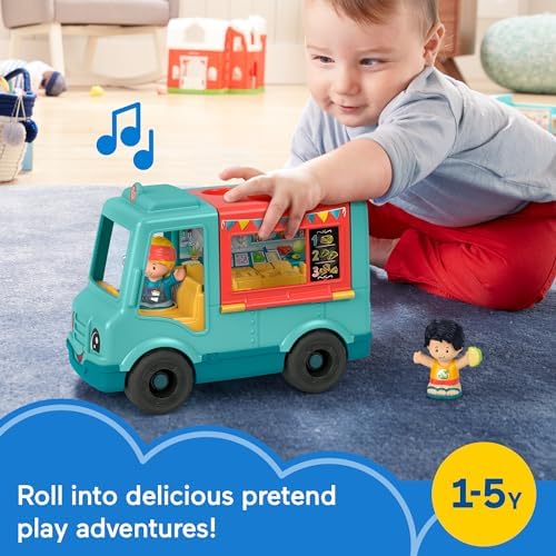 Fisher-Price Little People Musical Toddler Toy Serve It Up Food Truck Vehicle