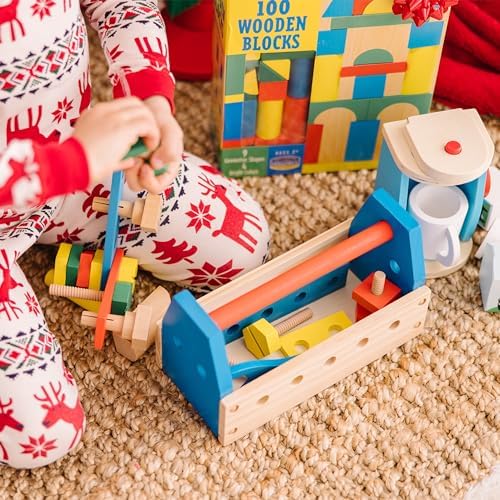 Melissa & Doug Melissa Doug Take-Along Tool Kit Wooden Construction Toy 24 pcs Multicolor