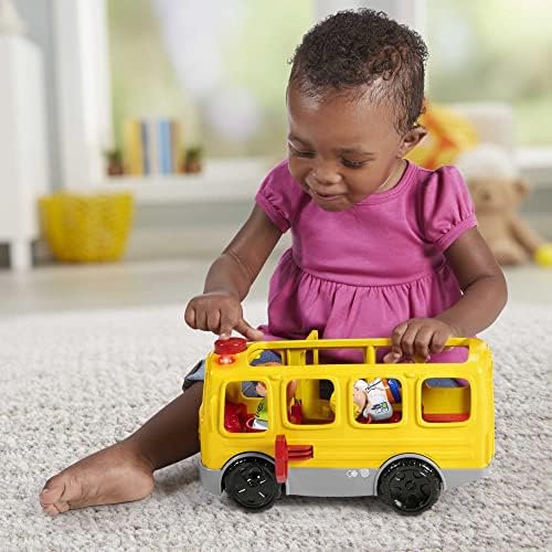 Fisher-Price Little People Musical Toddler Toy Sit with Me School Bus with Lights Sounds