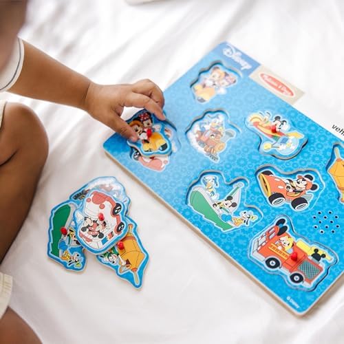 Melissa & Doug Melissa Doug Disney Mickey Mouse and Friends Vehicles Sound Puzzle