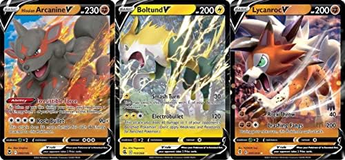 Pokemon Lycanroc V - Boltund V - Hisuian Arcanine V - Pokemon V - 3 Card Lot - - Ultra