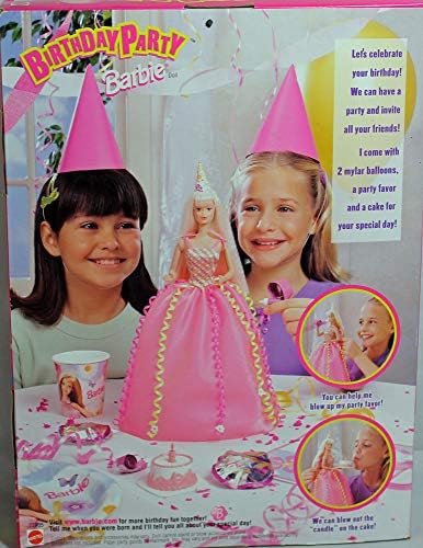 Mattel Barbie Birthday Party Doll Can Blow up Party Favors and Blow Out Birthday Candle