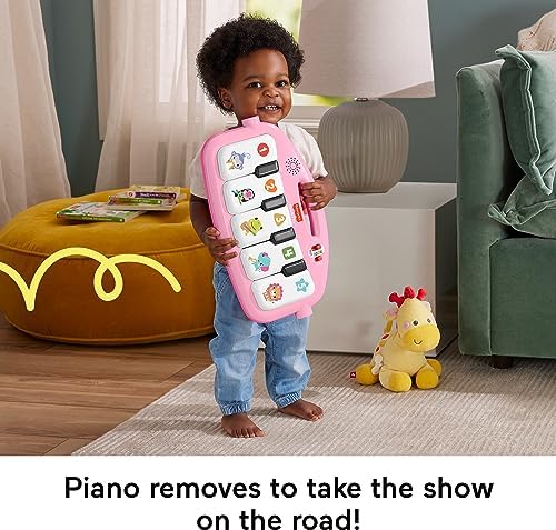Fisher-Price Baby Gift Set Glow and Grow Kick Play Piano Gym Blue Playmat Musical