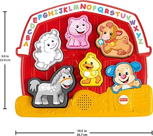 Fisher-Price Toddler Shape Sorting Toy Laugh Learn Farm Animal Puzzle
